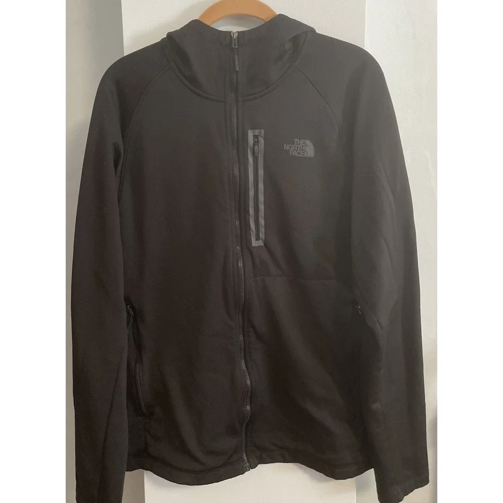 The North Face Hooded Mens Jacket Black Size XL Active Stretch Zip